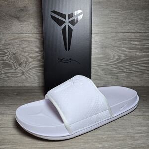 Nike Kobe Offcourt Slides Triple White New In Box IF2870-100 NEW Select Size